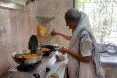 Aruna Mukherjee while shooting