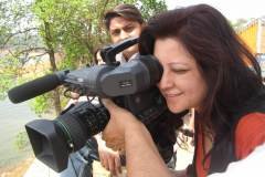 Shooting for the documentary on Strawberry fields it new Home for Films Division in Shillong 2010
